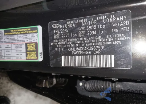 2025 Hyundai Elantra Sel Sport z USA, uszkodzony, nr VIN KMHLM4DG4SU987595